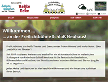 Tablet Screenshot of freilichtbuehne-schlossneuhaus.de